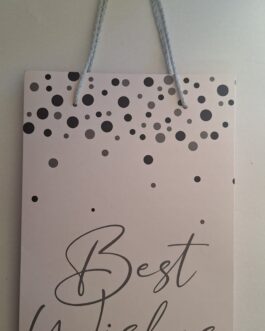 Bolsa de Regalo “Best Wishes” con Diseño de Lunares
